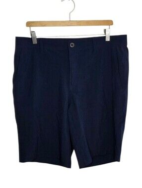 Coolkeep Stretch Performance Navy Blue Golf Shorts 10.5" Inseam Mens Size 34